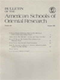 Image of Bulletin Of The American Schools Of Oriental Research