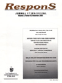 Image of Respons: Membedah Perilaku Tak Etis Dalam Bisnis, Antara Yang Satu Dan Yang Banyak: Diskusi Plato Dan Aristoteles Tentang Ruang Publik, Hukum Reflektif Menurut Jurgen Habermas, Seluk Beluk Pengertian Bioetika Dan Peranan PPE Dalam Pengembangannya Di Indonesia