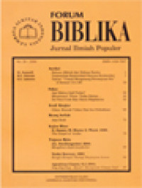 Image of Forum Biblika: Bahasa Alkitab dan Bahasa Sastra, Terjemahan Konkordatif Karena Konkordan, Tamar: 