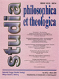 Studia Philosophica Et Theologica: Beriman-Berdialog Diskusi Pergeseran Paradigma Teologis-Filosofis Perspektif Katolik, Dialog Keagamaan di Era Kontemporer Mencermati Hambatan dan Model Dialog Keagamaan, Agama Sebagai Instrumen Gerakan Sosial Tawaran Teoritik Kajian Fundamentalisme Agama, Rethinking the Semitic Text: A Study of Intertextuality, Young and Rebelious: A Discussion On Ivan S. Turgenev's and Sons