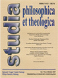 Studia Philosophica Et Theologica: Religion As A Socially Constructed Cognitive Body Of Knowledge, Profesi: Sebuah Tinjauan Etis, Individual Responsiblity In Ezekiel 18, 1-32, Ritual Puasa dalam Islam Analisa Sosial Dengan Teori Rites de Passage Arnold van Gennep