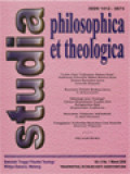 Studia Philosophica Et Theologica: 