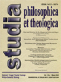 Image of Studia Philosophica Et Theologica: Man And History In The Bhagavad Gita And Hegel: A Comparative Study, Agama Dan Kekerasan Menelisik Akar Kekerasan Dalam Tradisi Islam, Pluralisme Dan Dialog Antarumat Beragama, Bencana: Kesalahan Manusia Atau Rencana Allah? (Perspektif Filsafat Ketuhanan), Teologi Spiritualitas Imamat Tinjauan Penghayatan Penderitaan, Spiritualitas Mistik Sebagai Jalan Kesadaran Tawaran Untuk Membangun Teologi Mistik Protestan