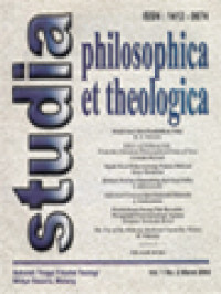 Image of Studia Philosophica Et Theologica: Ethics Of Political Life, From The Christian-Philosophical Point Of View, Tujuh Teori Etika Tentang Tujuan Hukum, Hukum Karma Dipandang Dari Segi Etika, Informed Consent Dan Otonomi Manusia, Penderitaan Orang Tak Bersalah. Perspektif Fenomenologi Agama