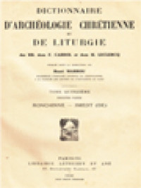 Image of Dictionnaire D'archéologie Chrétienne Et De Liturgie XV.1: Ronchinne - Smedt (De)