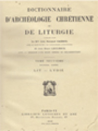 Image of Dictionnaire D'archéologie Chrétienne Et De Liturgie IX.2: Lit - Lydie