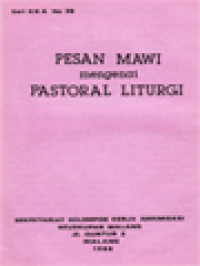 Image of Pesan MAWI Mengenai Pastoral Liturgi
