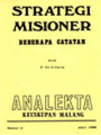 Image of Strategi Misioner: Beberapa Catatan