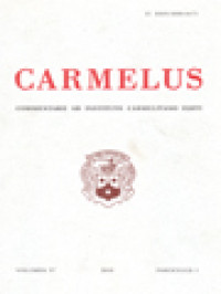 Image of Carmelus: Commentarii Ab Instituto Carmelitano Editi (59/2)