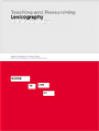 Image of Teaching And Researching Lexicography