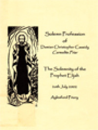 Image of Solemn Profession Of Damian Christopher Cassidy Carmelite Friar: The Solemnity Of The Prophet Elijah 20th July 2002