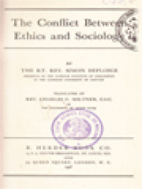 Image of The Conflict Between Ethics And Sociology