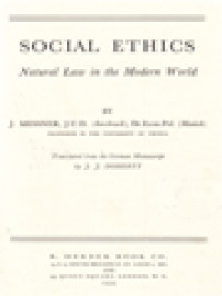 Image of Social Ethics: Natural Law In The Modern World