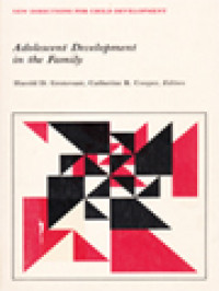 Image of Adolescent Development In The Family / 	Harold D. Grotevant, Catherine R. Cooper (Edited)