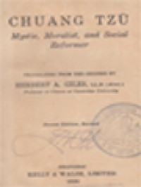 Image of Chuang Tzu: Mystic, Moralist, And Social Reformer