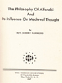 Image of The Philosophy Of Alfarabi And Its Influence On Medieval Thought