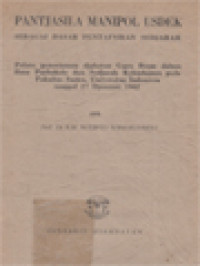 Image of Pantjasila Manipol Usdek: Sebagai Dasar Pentafsiran Sedjarah