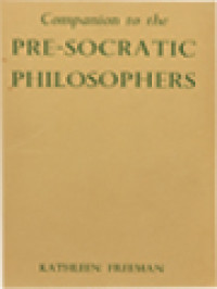 Image of The Pre-Socratic Philosophers: A Companion To Diels, 