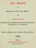 The Essays Or Counsels Civil And Moral