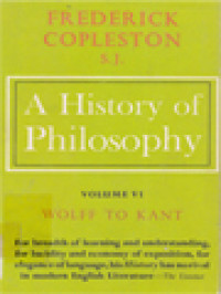 Image of A History Of Philosophy VI: Wolff To Kant
