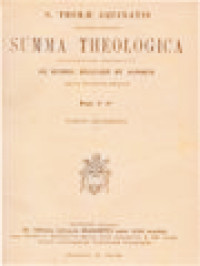 Image of Summa Theologica Diligenter Emendata De Rubeis, Billuart Et Aliorum Notis Selectis Ornata, Pars 1a, (I)