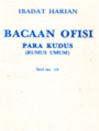 Image of Ibadat Harian: Bacaan Ofisi Para Kudus (Rumus Umum)