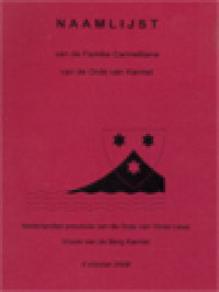Image of Naamlijst Van De Familia Carmelitana Van De Orde Van Karmel: Nederlandse Provincie Van De Orde Van Onze Lieve, Vrouw Van De Berg Karmel