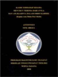 Image of Kasih Terhadap Sesama Menurut Teresa Dari Avila Dan Aplikasinya Dalam Ordo Karmel (Kajian Atas Buku Puri Batin)