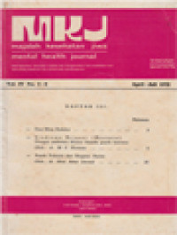 Image of Majalah Kesehatan Jiwa (Sindroma Briquest (Hysteria) Dengan Perhatian Khusus Kepada Gejala Konversi, Aspek Psikiatri Dari Biogenic Amine)