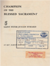 Image of Champion Of The Blessed Sacrament: Saint Peter Julian Eymard