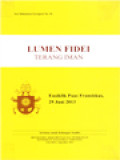 Lumen Fidei (Terang Iman): Ensiklik Paus Fransiskus 29 Juni 2013
