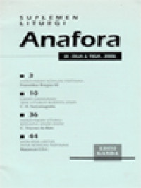 Image of Anafora: Suplemen Liturgi - IX. Dua & Tiga 2006