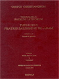 Image of Corpus Christianorum: Thesaurus Patrum Latinorum, Thesaurus Fratris Salimbene De Adam (Series A - B Formae Et Lemmata)