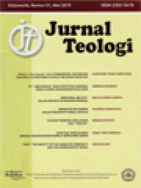 Image of Jurnal Teologi: Paul's “πίστις Χριστοῦ” As a Fundamental Factor for Peaceful Co-Existence in Multi-Religious Societies, CU 