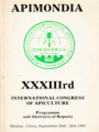 Image of The XXXIII rd International Apicultural Congress: Programme And Abstracts Of The Reports, Beijing, China, September 20th - 26th 1993