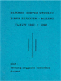 Image of Sejarah Suster Ursulin Biara Kepanjen - Malang Tahun 1863-1986