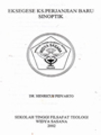 Image of Eksegese KS. Perjanjian Baru Sinoptik