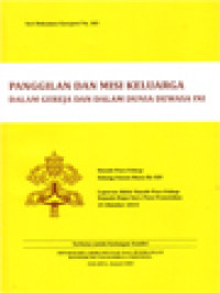 Image of Panggilan Dan Misi Keluarga Dalam Gereja Dan Dalam Dunia Dewasa Ini