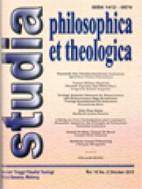 Image of Studia Philosophica Et Theologica: Pancasila dan Multikulturalisme Indonesia; Tujuan Hidup Manusia Thomas Aquinas dan Dewa Ruci; Teologi Aestetik Menurut St. Bonaventura dan Relevansinya Bagi Konstruksi Teologi Kontekstual Di Indonesia; Liberty us Civic Participation and Constant's Romantic Appeal to the Principle of Patriotism; Damai Di Hati, Damai Di Bumi; Mahkota Gereja Pohsarang