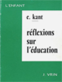 Image of Réflexions Sur L'éducation
