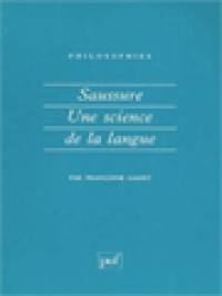 Image of Philosophies: Saussure Une Science De La Langue