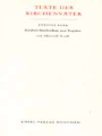Image of Texte Der Kirchenväter: Kirchenväterlexikon Und Register V