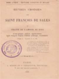Image of Œuvres Choisies De Saint François de Sales II: Traité De L'amour De Dieu (Tome I: Livres I - VI)