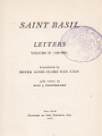 Image of The Fathers Of The Church 28: Saint Basil - Letters Volume II (186-368)