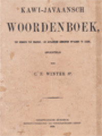 Image of Kawi-Javaansch Woordenboek, Ten Behoeve Van Degenen, Die Javaansche Gedichten Wenschen Te Lezen, Opgesteld