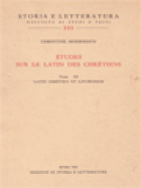 Image of Études Sur Le Latin Des Chrétiens IIII: Latin Chrétiens Et Liturgique