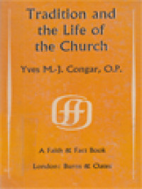 Image of Tradition And The Life Of The Church