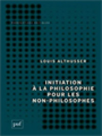 Image of Initiation à La Philosophie Pour Les Non-Philosophes