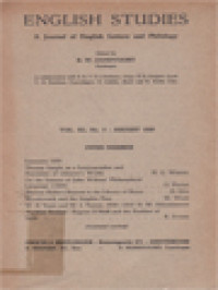 Image of English Studies: A Journal Of English Letters And Philology