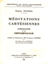 Image of Méditations Cartésiennes: Introduction A La Phénoménologie